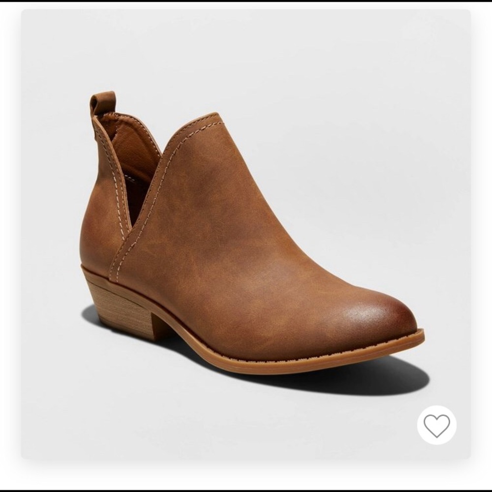 Faux Leather Ankle Booties Universal Thread